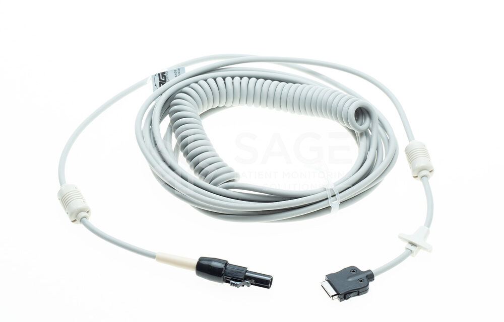 GE Compatible CAM 14 Coiled Patient Cable, 4.6m