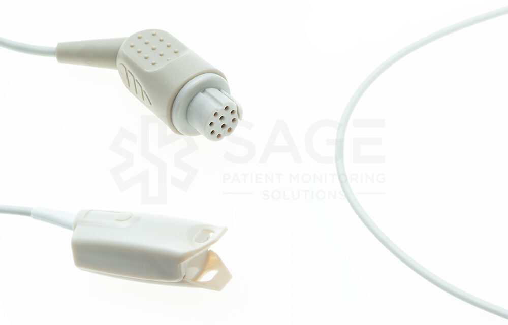 Datex-Ohmeda Compatible SpO2 Sensor, Clip Style, 3.0m
